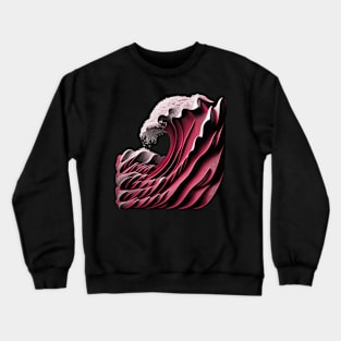 magenta wave Crewneck Sweatshirt